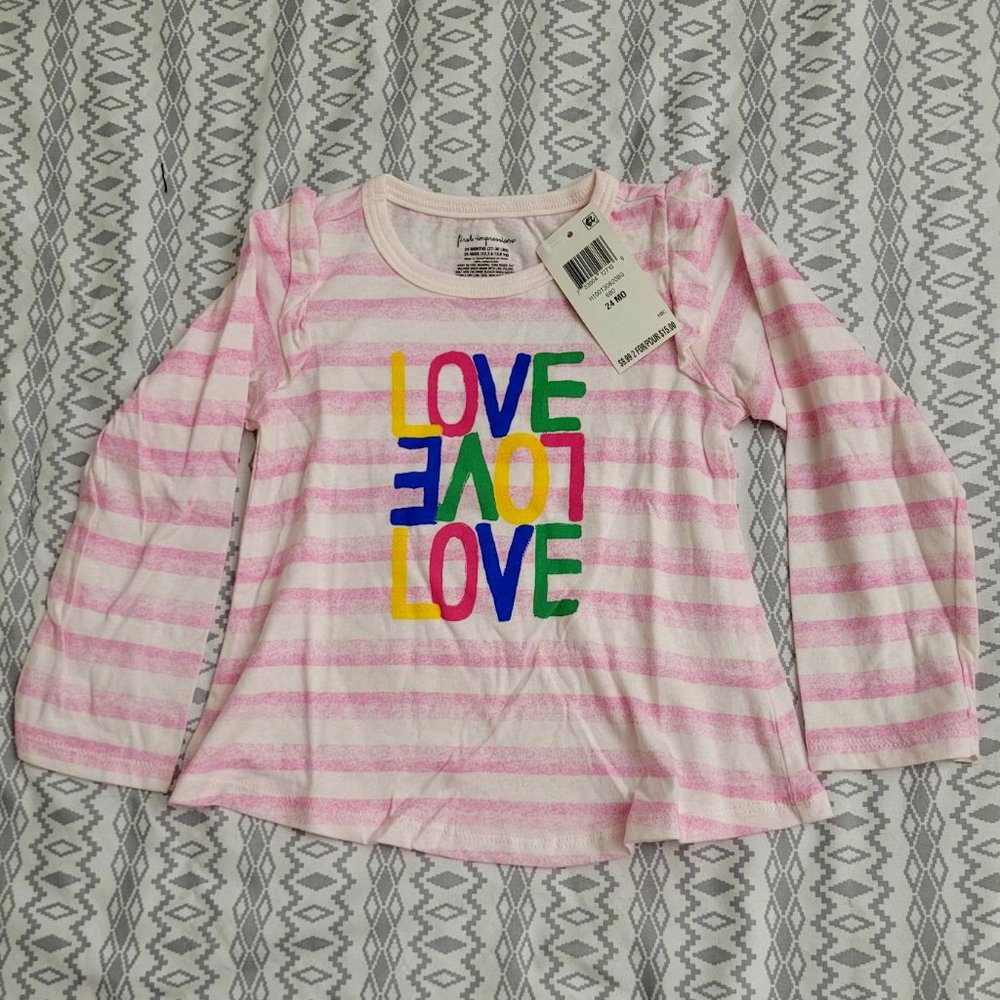 14. First Impressions "LOVE" tee. 24 mo. NWT